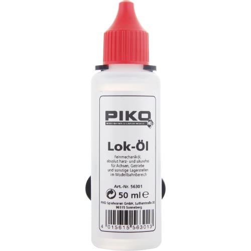 Piko 56301 Lok-Öl Nachfüllflasche mit Dosierspitze, 50 ml von Piko