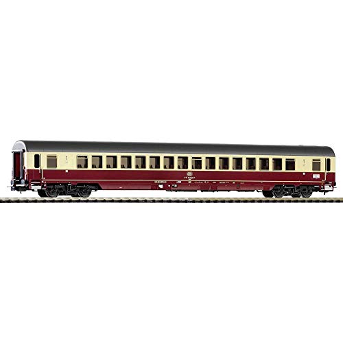 Piko 59661 H0 Intercity-Personenwagen der DB Großraumwagen 1. Klasse Apmz 121, Rot/Ausflug, einfarbig (Getaway Solids) von Piko