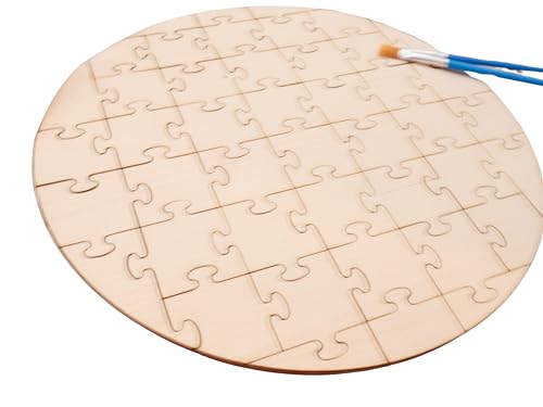 Blanko Puzzle aus Holz 44 Teile Rund, personalisierbar, Geschenk Idee, kreativ gestalten, pädagogisch wertvoll, robust und langlebig, Geburtstagsgeschenk Blanko Puzzle aus Holz 44 Teile Rund, personalisierbar, Geschenk Idee, kreativ gestalten, pädagogisch wertvoll, robust und langlebig, Geburtstagsgeschenk von Pila Stone