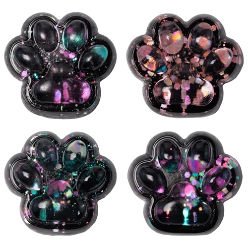 Pilikoll 4 Stück Katzenpfoten Fidget Toy Set Katzenpfote Stressabbau Spielzeug Katzenpfoten Sensorik Spielzeug Cat Paw Squishy Katzenpfoten Quetschspielzeuge für Mädchen,Jungen(Stil zufällig) von Pilikoll