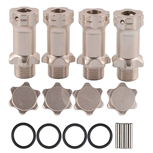 Aluminium RC Extension Adapter Wheel Spacer Widener für 1: 8 RC Model Car Black Titanium Deep Blue 4pcs (You Color) von Pilipane