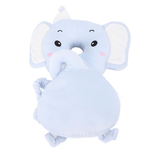Baby Head Rucksack Kissen weich Verstellbarer Kopfschutzkissen für Kleinkinder Walking und Kollisionsprävention Polyesterfaser 26x33cm (Blauer Kleiner Elefant) von Pilipane