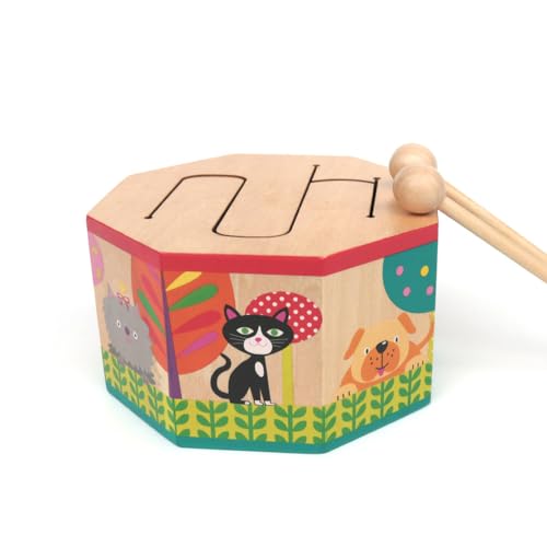 Cartoon Holztrommel 3 -Tone hohe mittelgroße Hand Drumming Oktagonaler Percussion Rhythmus Instrument Umweltfreundlich Safer für Kinder Anfänger Musikbegeisterte Holzmaterial 15,3 Cartoon Holztrommel 3 -Tone hohe mittelgroße Hand Drumming Oktagonaler Percussion Rhythmus Instrument Umweltfreundlich Safer für Kinder Anfänger Musikbegeisterte Holzmaterial 15,3 von Pilipane