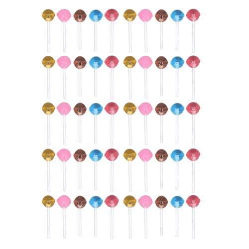 Dollhouse Miniatur Candy lebensee Exquisite Harz DIY Miniatur Candy Dekorative Dollhouse -Lebensmittelzubehör für Puppenhausszenen und DIY -Enthusiasten 50pcs 45x15mm von Pilipane