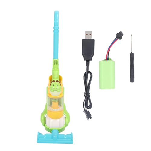 Elektrische Staubsaugerreiniger Spielzeug für Kleinkinder Kinder Cartoon Design USB -Ladegeräusche Effekte Realistische Hausarbeit spielen langlebiges Kunststoffmaterial 25,2 Zoll (Dinosaurier) von Pilipane