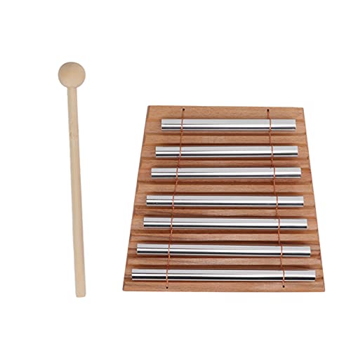 Energy Chime 7 Tone Hand Chimes Percussion Instrument mit Mallet hochwertige Buchenholz- und Aluminium -Klassenzimmermanagement -Tool für Lehrer und Musikliebhaber von Pilipane