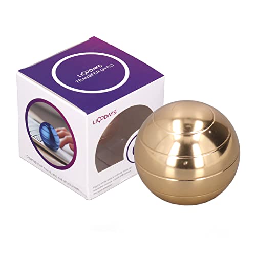 Gyroscope Ball rotierende Dekompression Spielzeug 45 -mm -Legierung Angstlinderung Fingerspannungsreliever für Büro Heimschule (Gold) von Pilipane