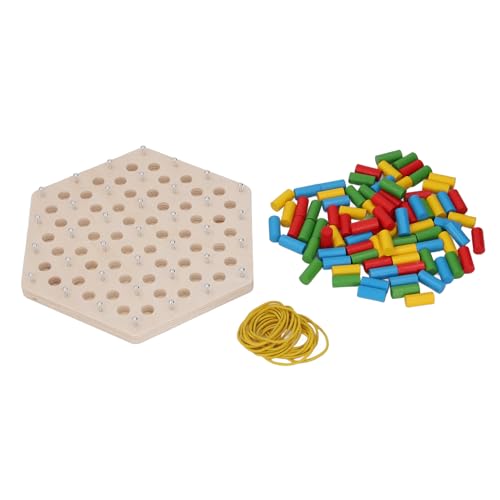 Hölzerne Pegboard Game Education Toy Puzzle Spielzeug Early Learning Holzbrettspiel mit elastischer Band Hölzerne Pegboard Game Education Toy Puzzle Spielzeug Early Learning Holzbrettspiel mit elastischer Band von Pilipane