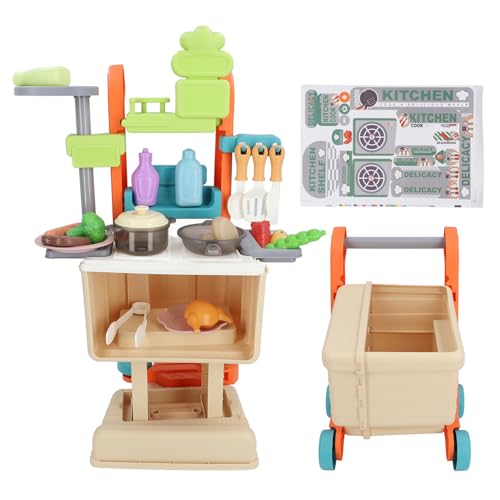 Kids Kitchen Play Set Simulation Counter Einkaufswagen Assembly Lebensmittel Küche Esstisch Trep Kit Plastikküche Spielzeug für Kinder Heimkindergarten Kids Kitchen Play Set Simulation Counter Einkaufswagen Assembly Lebensmittel Küche Esstisch Trep Kit Plastikküche Spielzeug für Kinder Heimkindergarten von Pilipane