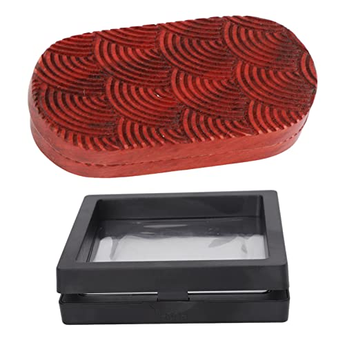 Magnetischer Zappel Slider Red Sandelholz Spannungsbehinderung Gravures Fingerspitzen -Zappel -Slider -Spielzeug für Büro- und Reise handgefertigtes Handwerkskunst kompaktes (Unbegrenzte Wasserwelle) von Pilipane