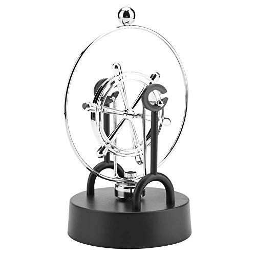 Perpetual Motion Device Kinetic Art Swing Decoration Moderne Schreibtischverzierung für Home Office Iron Plastik 250 g 4 AA -Batterien (C201) von Pilipane