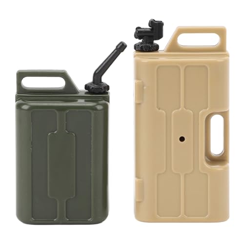 Pilipane 1/10 Skala Simulation Gas Kraftstoff Tank können Kunststoff - -Kraftstofftank -Gas für scx10 1/10 RC Crawlers Helle Farbe leicht zu installieren zu installieren (Gelb+grün) von Pilipane