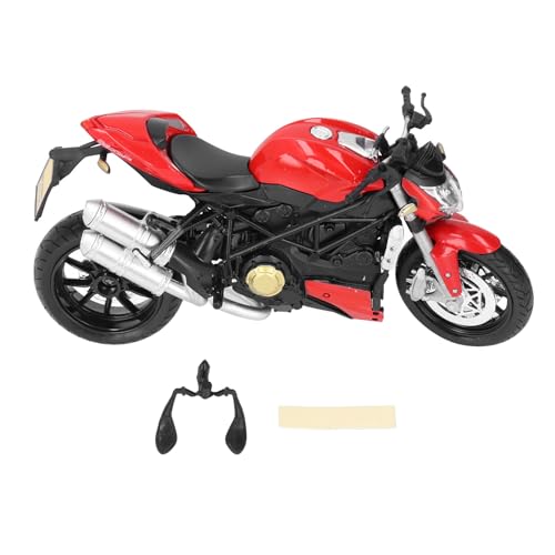 Pilipane 1 12 Skala Legierung Motorradmodell High Simulation Realistisches Kinder Moto -Spielzeug für Displaysammlung Langlebiges Legierungsmaterial 17 x 9 cm (Rot) von Pilipane