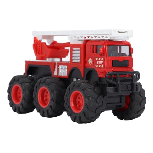 Pilipane 1:16 Skala Diecast Fire Truck Model Legierung Big 6 Rad Drive Fire Motor Fahrzeug Realistisches Feuerwehrspielzeug für Kinder (Luftleiterfahrzeug) von Pilipane