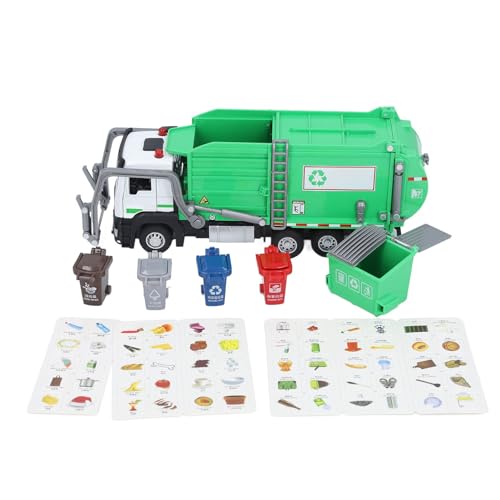 Pilipane 1:32 Müllwagenspielzeug mit Müllcontainer und 4 Mülleimer Reibungsantrieb realistische Leuchttöne Abfallmanagement Fahrzeugmodell für Kinderpädagogik und Raumdekoration Pilipane 1:32 Müllwagenspielzeug mit Müllcontainer und 4 Mülleimer Reibungsantrieb realistische Leuchttöne Abfallmanagement Fahrzeugmodell für Kinderpädagogik und Raumdekoration von Pilipane