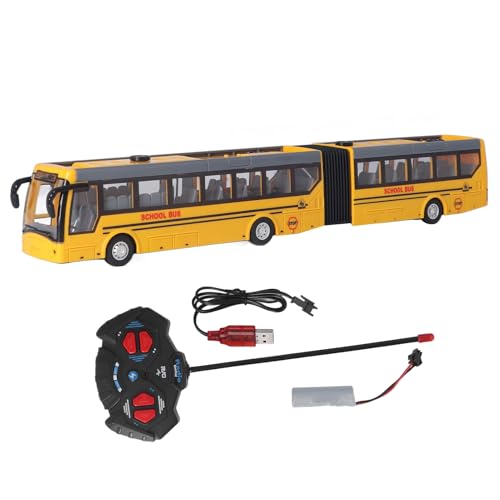Pilipane 1:32 Skala RC Schulbus Spielzeugspielzeug High Simulation Fernbedienungsbus mit freier Bewegung für Kinder pädagogische Spiele ABS -Material (Gelb) von Pilipane