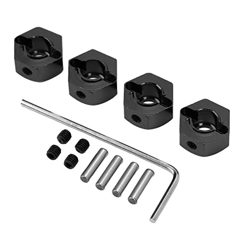 Pilipane 4pcs 12mm Sechskantrad -Hubs Muttern Aluminiumlegierung hohe Genauigkeit RC -Rad -Hex -Hubs Antriebsadapter für 1/10 RC -Auto (Black) von Pilipane