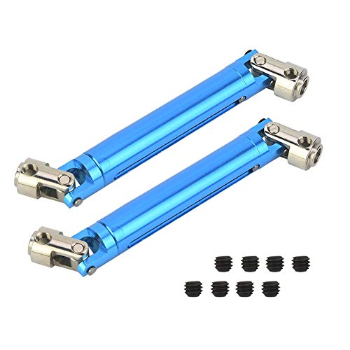 Pilipane Alloy -Antriebswellen -Kit hohe Härte langlebiger Teleskop -RC -Auto -Upgrade -Teile für RGT 86100 1/10 RC Crawler Black Silver Blue Titanium 15 cm 10,3 cm 2 Stück (Blau) von Pilipane