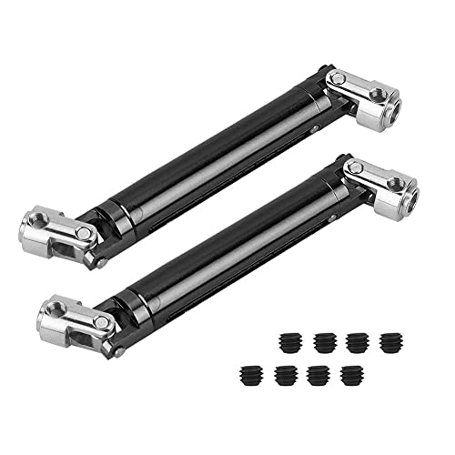 Pilipane Alloy -Antriebswellen -Kit hohe Härte langlebiger Teleskop -RC -Auto -Upgrade -Teile für RGT 86100 1/10 RC Crawler Black Silver Blue Titanium 15 cm 10,3 cm 2 Stück (Schwarz) von Pilipane
