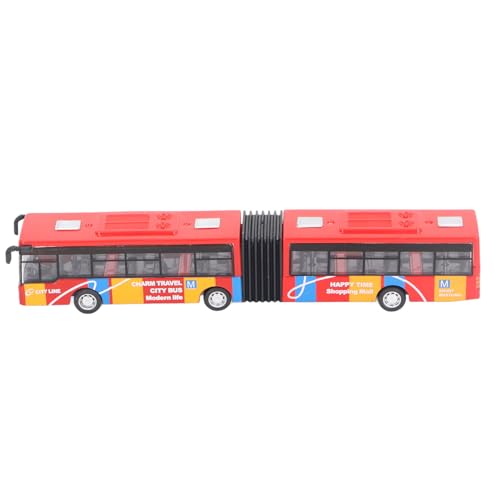 Pilipane Alloy -Busspielzeugfahrzeug Fahrzeugfahrzeug erweiterte Länge voll funktionsfähiges realistisches Design sicher umweltfreundlich für Kinder Spielzeit Legierung Material (Rot) von Pilipane