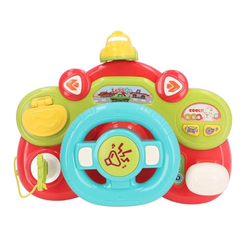 Pilipane Baby Lenkradspielzeug Multifunktionales Bildungsmusikspielzeug mit Beleuchtungseffekten tragbares Fahrrad für Kleinkinder Kinder im Freien Plastikmaterial (A) von Pilipane