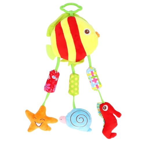 Pilipane Baby Plüsch Rasseln Spielzeug Tierdekor 360 Grad Rotatable Cute Crib Hängende Rasselpuppe für Baby Schlafen Spielen weiche Baumwollplüschstoff 11,02 x 7,87 Zoll (Fisch) von Pilipane