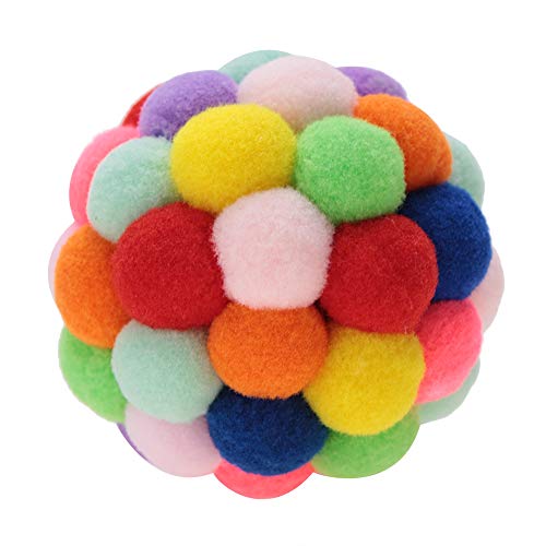 Pilipane Buntes Plüschspielzeug für Haustiere, Spielball, für Hunde, Welpen und Katzen, interaktives Trainingsgerät, aus hochwertigen Materialien, weich und elastisch, sicher für Haustiere (M) von Pilipane