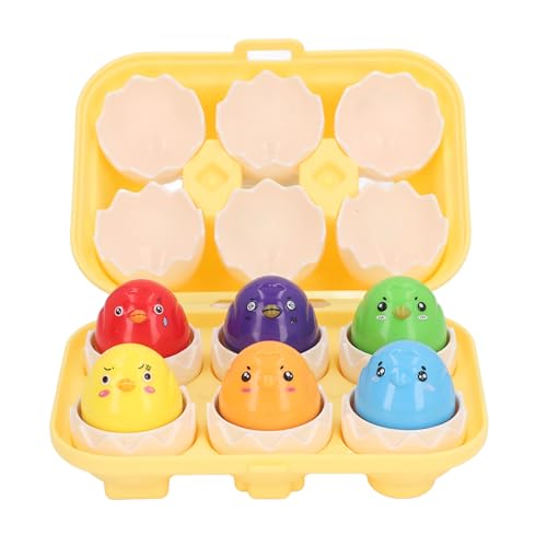 Pilipane Eierform Matching Toy Set Realistic Pädagogische Twist Eierpaarung Spielzeug für Kleinkinder Babys sichere Kunststoffmaterialien 6pcs Bunte Eier (DF31) von Pilipane