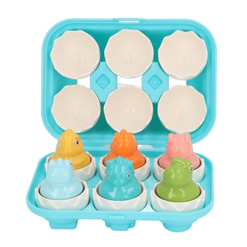 Pilipane Eierform Matching Toy Set Realistic Pädagogische Twist Eierpaarung Spielzeug für Kleinkinder Babys sichere Kunststoffmaterialien 6pcs Bunte Eier (DF35) von Pilipane
