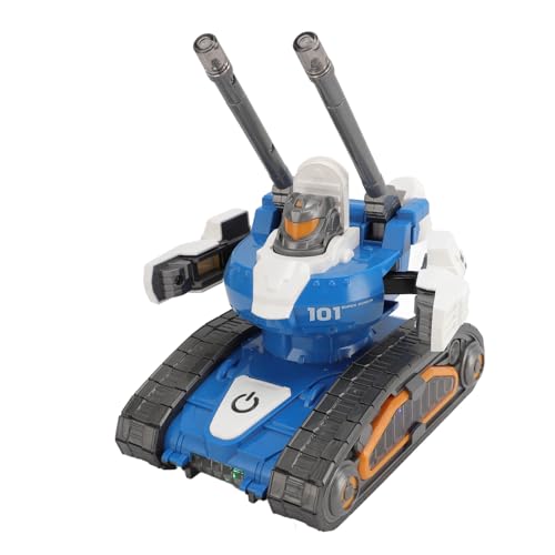 Pilipane Elektrischer Tank Roboter Spielzeug automatisch bewegendem Stunt Leuchten rotierende Kinder Spielzeugauto für Kinder (Blau) von Pilipane