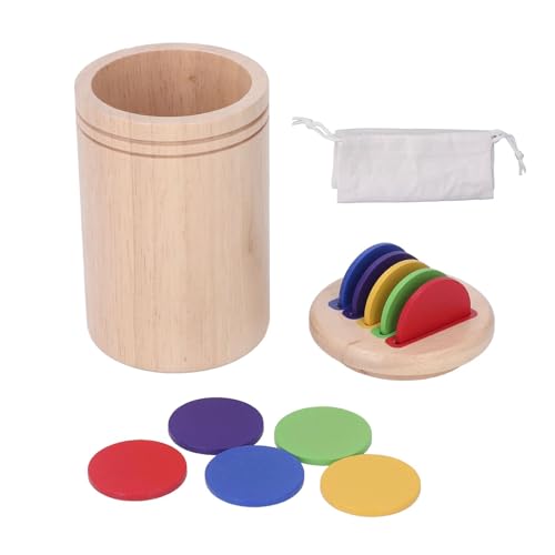 Pilipane Farbsortierung sensorisches Spielzeug Holzfarbe Sorting Coin Box Spielzeug Kinder Bildungsfarbsortierbecher für Kinder Pilipane Farbsortierung sensorisches Spielzeug Holzfarbe Sorting Coin Box Spielzeug Kinder Bildungsfarbsortierbecher für Kinder von Pilipane
