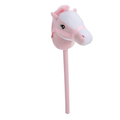 Pilipane Hobby Horse Stick Spielzeug 70 cm Plüsch und PVC -Cartoon Simuliertes Plüschhandgefertigter Hobby (Rosa) von Pilipane