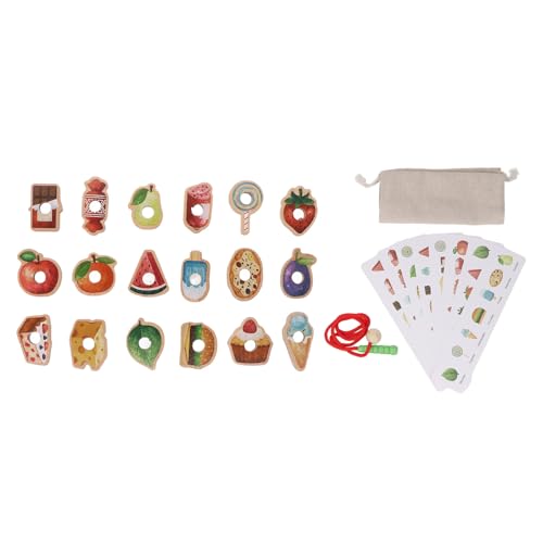 Pilipane Holzfadenspielzeug Feinmotorische Fähigkeiten Frühes Lernen von Lebensmitteln Fruchtformblöcke Schnürung Spielzeug für Kleinkinder Pilipane Holzfadenspielzeug Feinmotorische Fähigkeiten Frühes Lernen von Lebensmitteln Fruchtformblöcke Schnürung Spielzeug für Kleinkinder von Pilipane