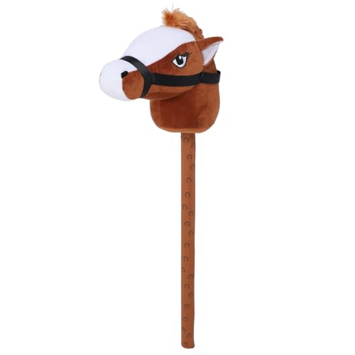 Pilipane Horse Stick Toy Plüsch weiche Bequeme eskopfspielzeug mit Soundfunktion für Kinder Kleinkinder 70 cm echtes Plüschmaterial Entzückender interaktiver Spaß schöner Idee (Braun) von Pilipane