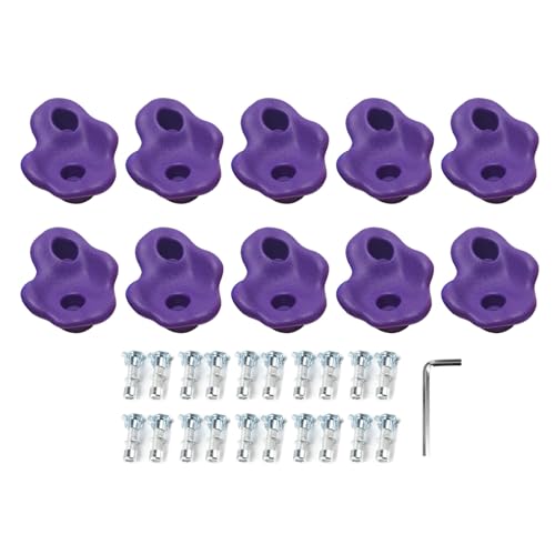 Pilipane Klettern hält pealonomische Bequeme Handgefühlsklettern -Wandgriffe für Kinder im Freien im Freien im Freien für Kinder 10pcs. (Lila) von Pilipane