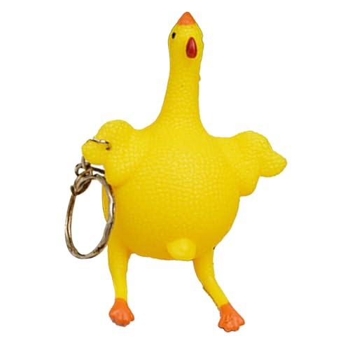 Pilipane Lustiges Hühnchen -Squeeze -Spielzeug entzückende Küken Design Stress Relief Ei Legen Streichspielzeug für Freunde Familie weiche Thermo Plastikgummi Material von Pilipane