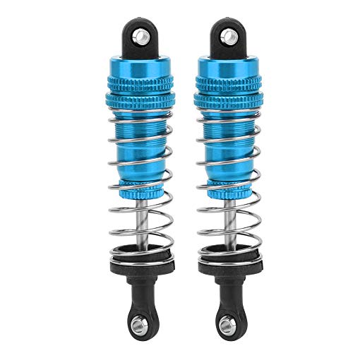 Pilipane Metall-Stoßdämpfer, Dämpfer, RC-Autozubehör, Hochleistungs- und langlebige Upgrade-Teile für WLtoys 144001 1316, Modell im Maßstab 1/14, Blau/Rot, 80 mm, 2 Stück (Blau) von Pilipane