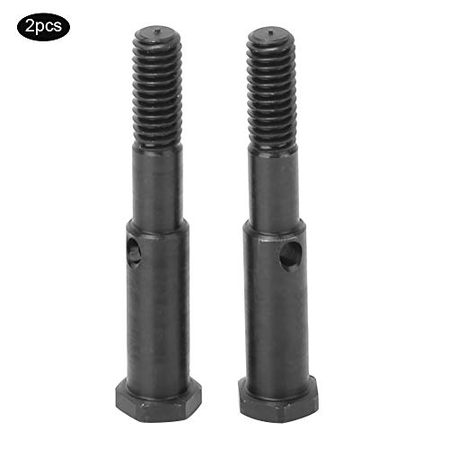 Pilipane Metall -Vorderradachse -Zubehör Hochwertige CNC -Präzisionsbearbeitung langlebiger Upgrade -Ersatzteile für ECX -Serie 2WD RC Hobby Modell 1/10 Auto Schwarz Silber 2pcs (Schwarzer ECX1035BL) von Pilipane