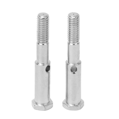 Pilipane Metall -Vorderradachse -Zubehör Hochwertige CNC -Präzisionsbearbeitung langlebiger Upgrade -Ersatzteile für ECX -Serie 2WD RC Hobby Modell 1/10 Auto Schwarz Silber 2pcs (Silber ECX1035s) von Pilipane