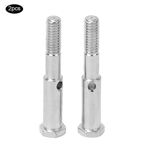 Pilipane Metall -Vorderradachse -Zubehör Hochwertige CNC -Präzisionsbearbeitung langlebiger Upgrade -Ersatzteile für ECX -Serie 2WD RC Hobby Modell 1/10 Auto Schwarz Silber 2pcs (Silber ECX1035s) von Pilipane