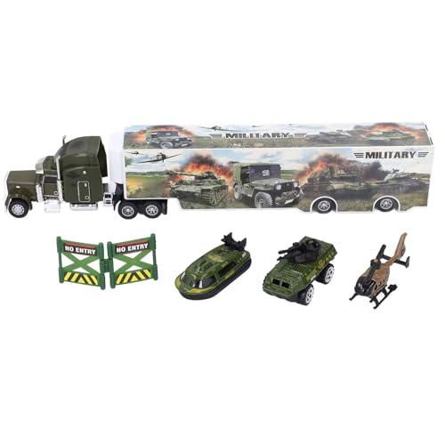 Pilipane Militärauto-Spielzeug-Spielset, lebensechte Legierung, Geburtstagsgeschenk, Transport-LKW-Spielset für drinnen und draußen von Pilipane