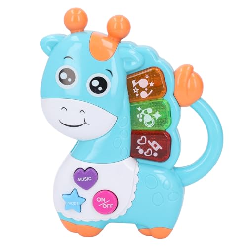 Pilipane Pädagogische Giraffe Keyboard Spielzeugtier Baby Musical Toy Cartoon Giraffe elektronische Klavierspielzeug für Kinder (Blau) von Pilipane