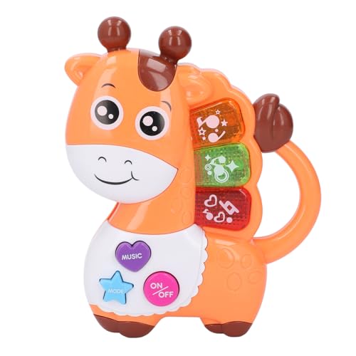 Pilipane Pädagogische Giraffe Keyboard Spielzeugtier Baby Musical Toy Cartoon Giraffe elektronische Klavierspielzeug für Kinder (Orange) von Pilipane