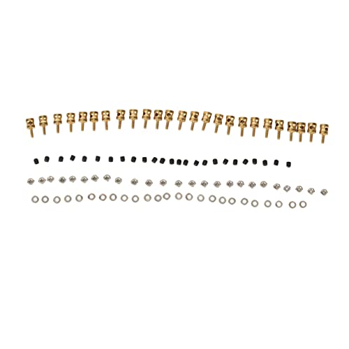 Pilipane Pushrod -Verknüpfungsstopper Schnellanpassung RC -Druckstabanschluss mit Schraubenmuttern Dichtungen für Modellboot Flugzeug Hubschrauber Premium -Messingmaterial Gold mit Silber (2,0 mm) von Pilipane