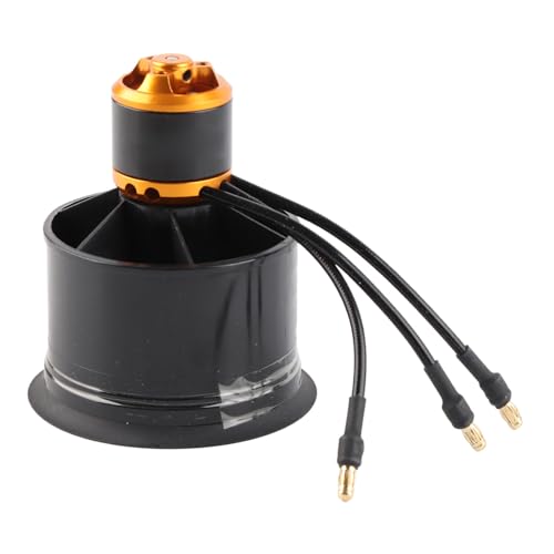 Pilipane QXMOTOR 50 mm EDF 12 Blades Abgelenkte Lüfter mit QF2611 5000kV bürstenloser Motor Hochgeschwindigkeit RC Flugzeugleistung System Aluminiumlegierung Black 109g (CCW) von Pilipane