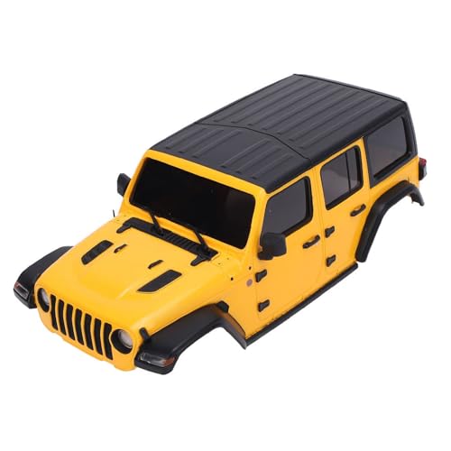 Pilipane RC Body Shell Kunststoff 1/24 RC Car Hartkörperschale Abdeckung für axiale SCX24 DIY -Upgrade Teile Premium Haltbar Modern Style Fernbedienung Car Accessoire (Gelb) von Pilipane