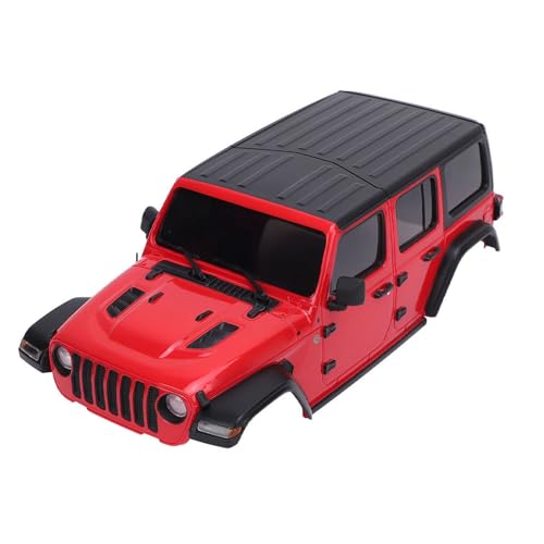Pilipane RC Body Shell Kunststoff 1/24 RC Car Hartkörperschale Abdeckung für axiale SCX24 DIY -Upgrade Teile Premium Haltbar Modern Style Fernbedienung Car Accessoire (Rot) von Pilipane
