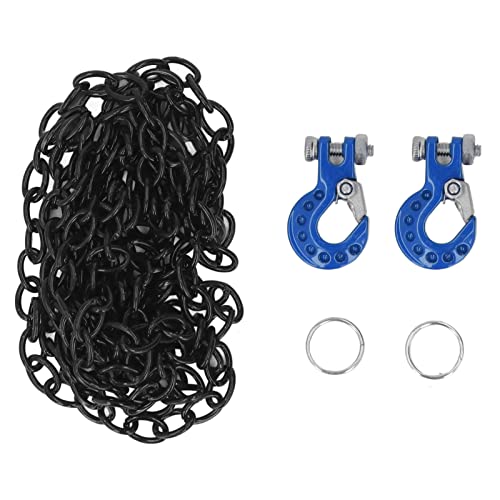 Pilipane RC Car Tow Haken Anhängerkette Einrichten Aktualisierung Teil Dekoration Passform für SCX10 D90 1/10 RC Crawler Truck Aluminiumlegierung Material Leichtes haltbares Accessoire für (Blau) von Pilipane