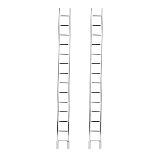 Pilipane RC Crawler Leiter Aluminiumlegierung Hochfest Tragbare Hindernisbrücke für RC -Autoklettern 2pcs Silber 500 mm von Pilipane