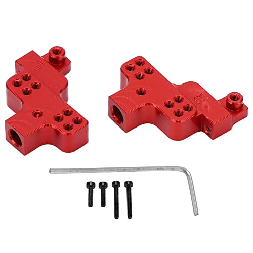 Pilipane RC Front -Suspensions -Halterung Metall Aluminiumlegierung Verstellbarer Stoßhalterung für axiale SCX24 1/24 RC -Auto Leichter haltbarer 2 -pcs -Set mit Schrauben und (Rot) von Pilipane